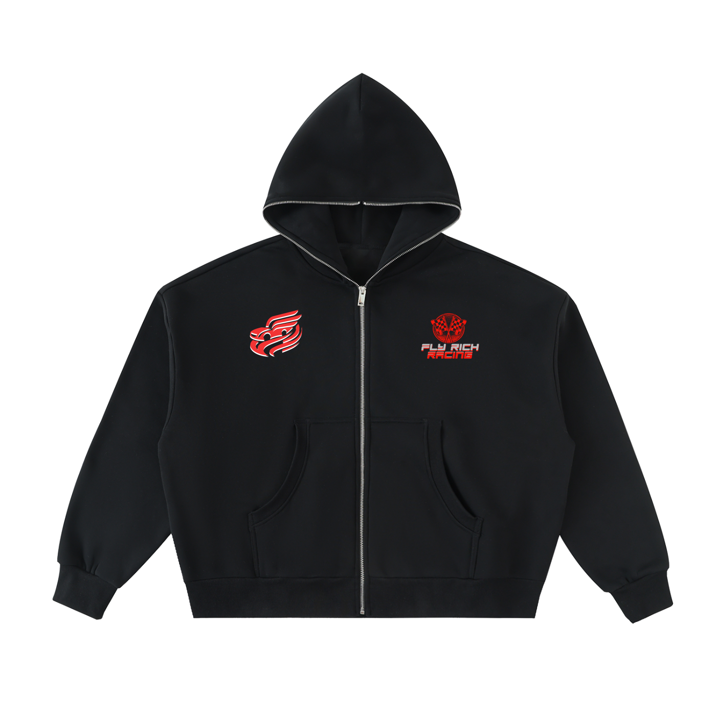 Fly Rich Racing Fleece Full Zip Up